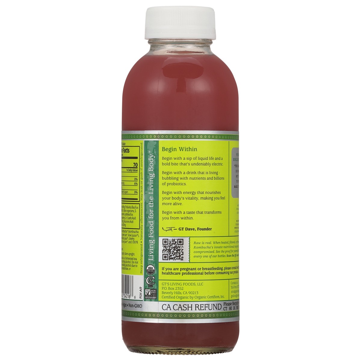 slide 10 of 13, GT's Watermelon Wonder Kombucha 16 fl oz, 16 fl oz