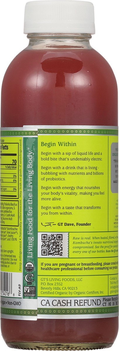 slide 12 of 13, GT's Watermelon Wonder Kombucha 16 fl oz, 16 fl oz