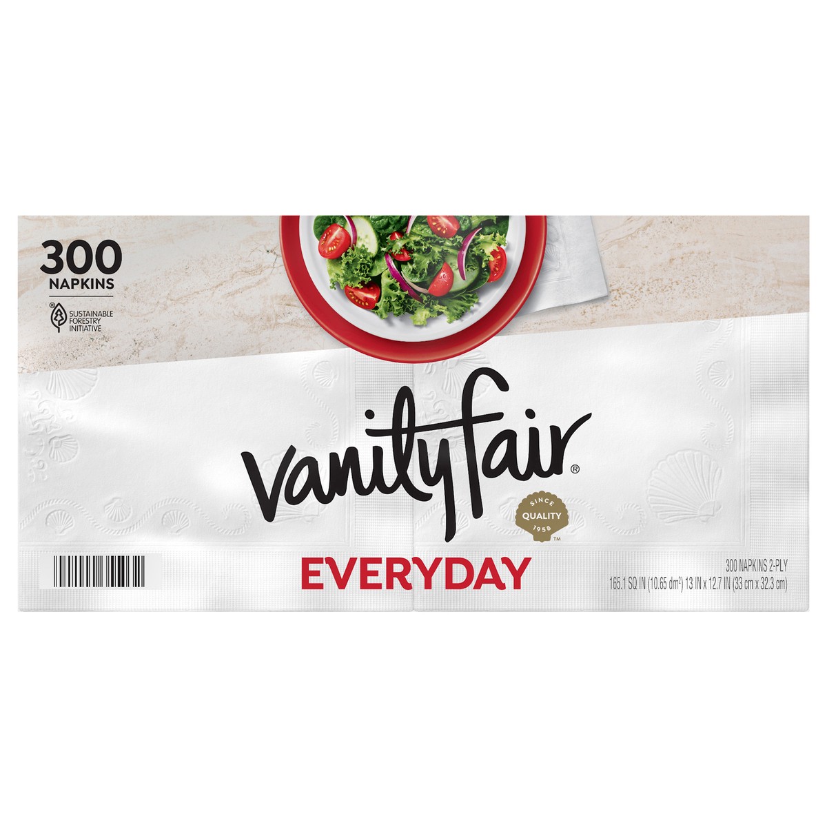 slide 7 of 9, Vanity Fair Everyday Paper Napkins, 300 Count, 300 ct