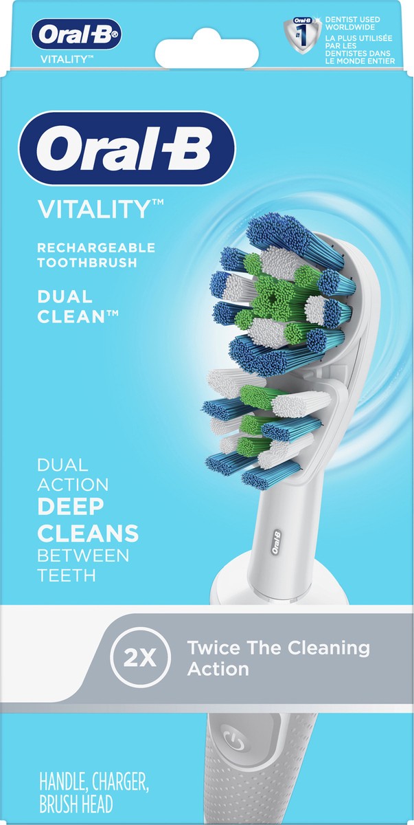 slide 2 of 2, Oral-B Vitality Dual Clean Rechargeable Toothbrush 1 ea, 1 ct