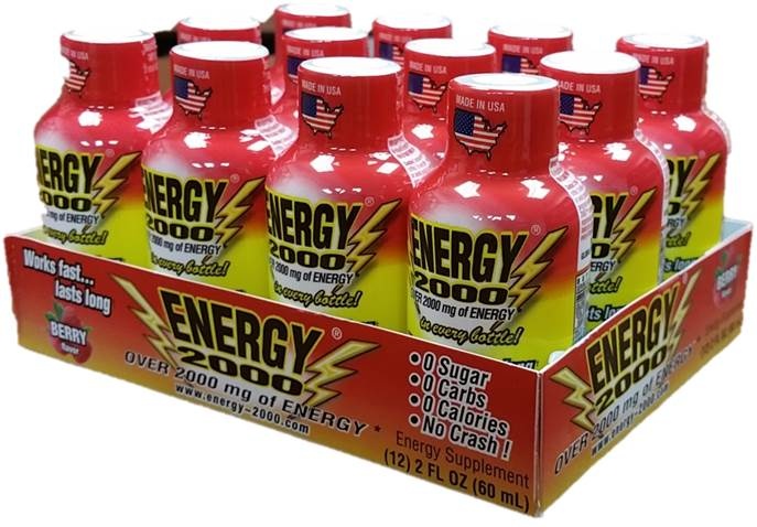 slide 1 of 1, Global Brands Energy 2000 Supplement, Very Berry Flavor - 2 oz, 2 oz