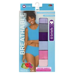 Fruit of the Loom Women's Breathable Cotton-Mesh Brief Underwear, Size: 10