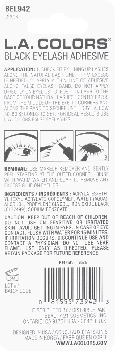 slide 11 of 12, L.A. Colors Black Lash Adhesive, 1 ct