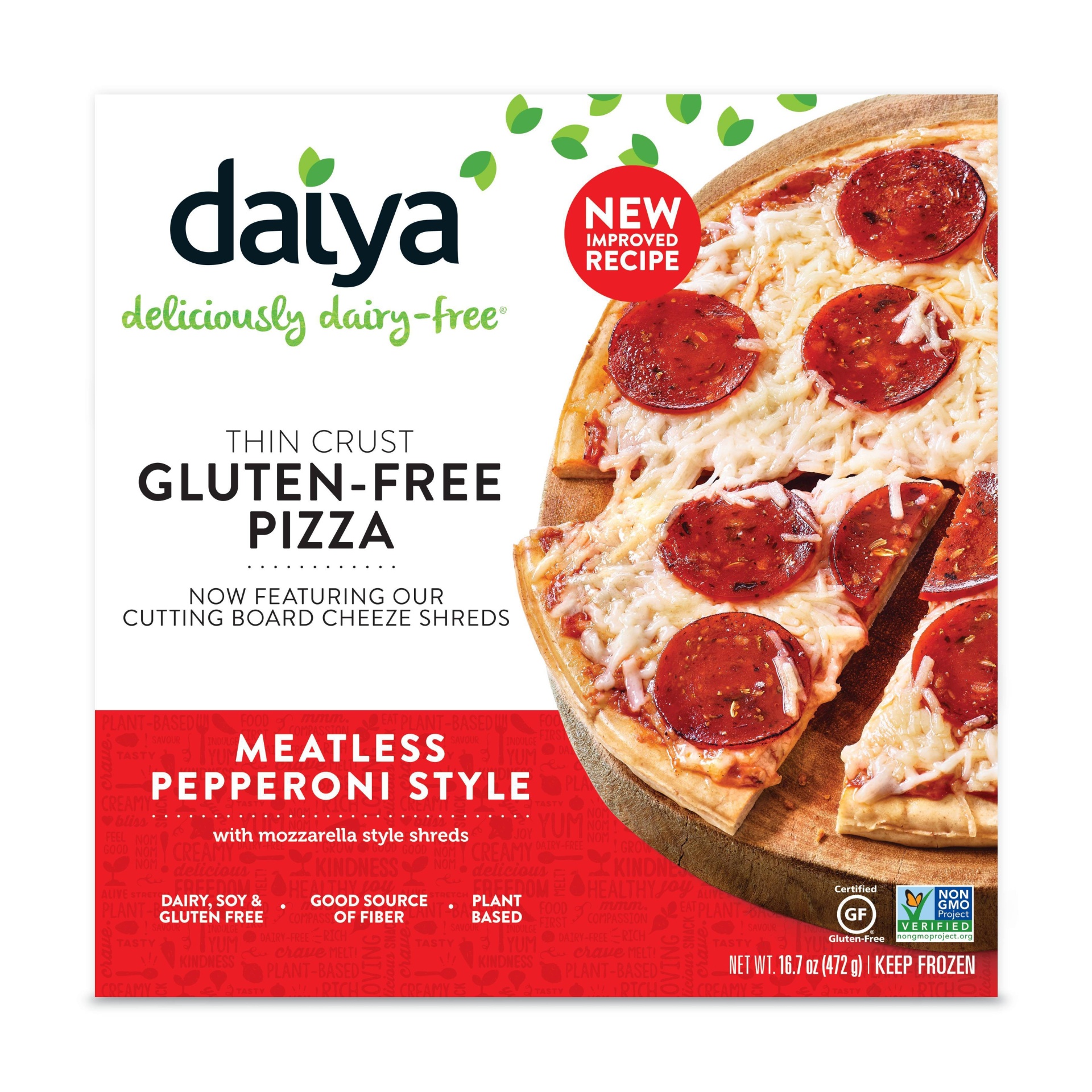 slide 1 of 2, Daiya Meatless Pepperoni Pizza, 16.7 oz