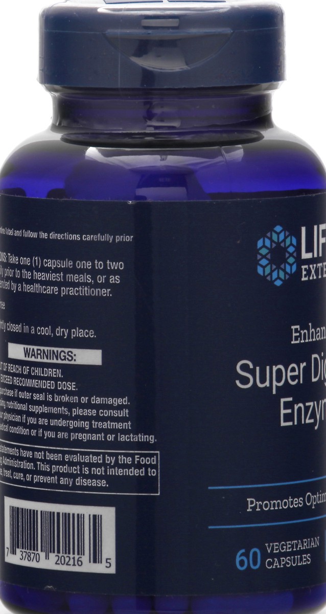 slide 8 of 9, Life Extension Enhanced Super Digestive Enzymes 60 Vegetarian Capsules, 60 ct