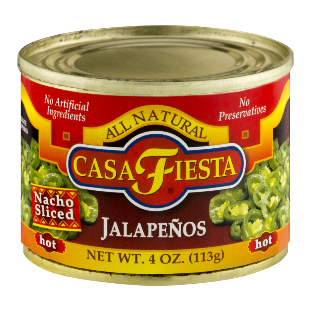 slide 1 of 1, Casa Fiesta Hot Nacho Sliced Jalapenos, 4 oz