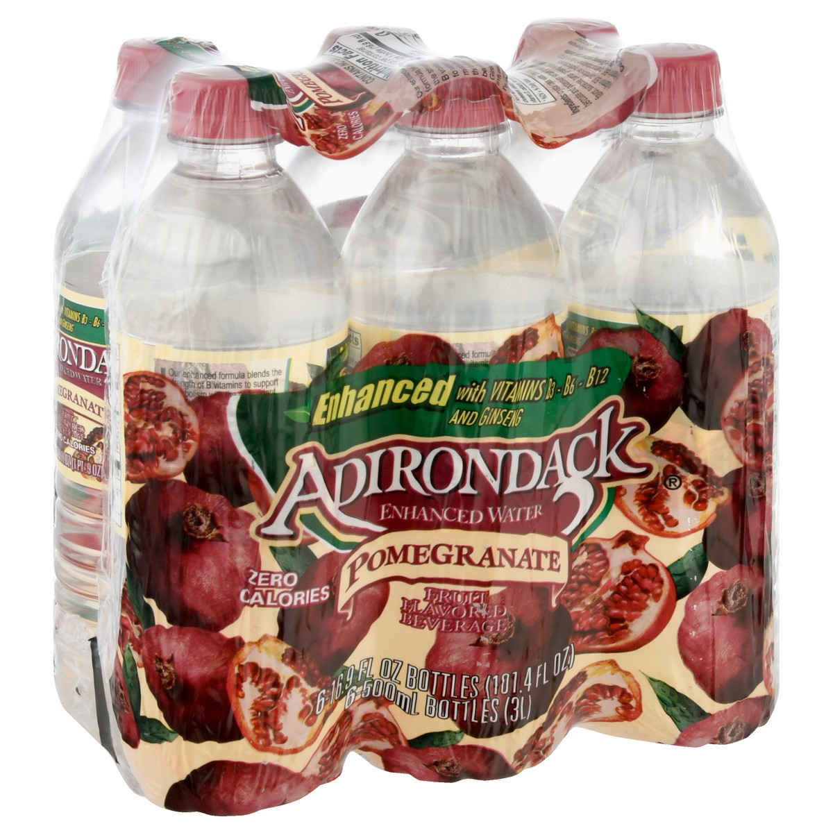 slide 2 of 10, Adirondack Pomegranate Enhanced Water, 6 ct; 16.9 fl oz