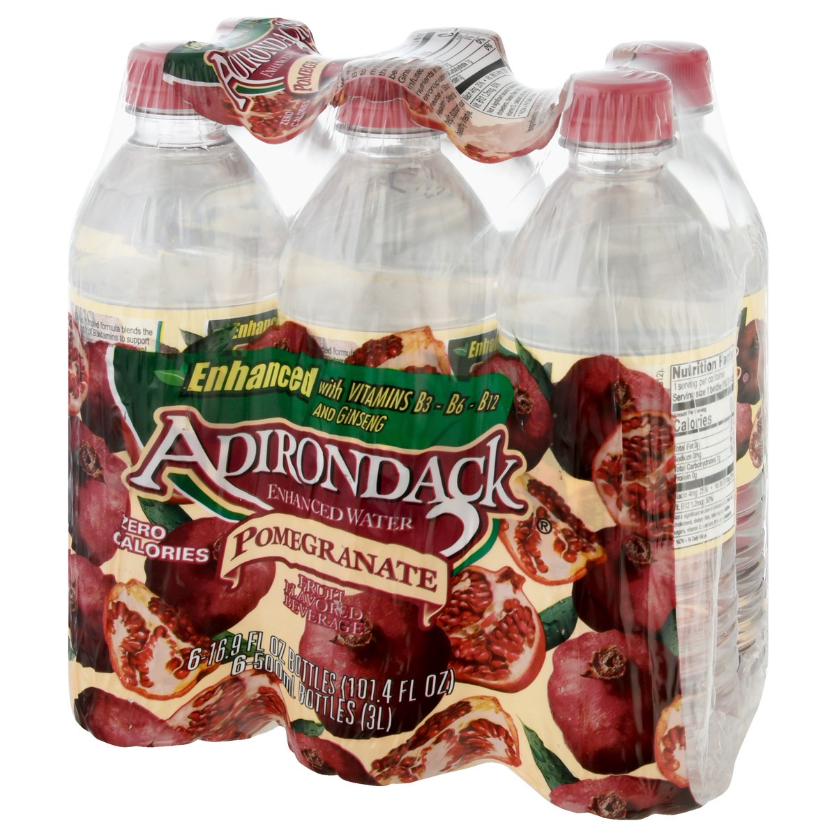 slide 3 of 10, Adirondack Pomegranate Enhanced Water, 6 ct; 16.9 fl oz
