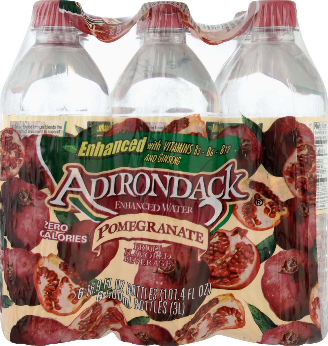 slide 9 of 10, Adirondack Pomegranate Enhanced Water, 6 ct; 16.9 fl oz