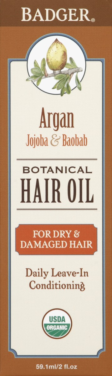 slide 1 of 1, Badger Argan Jojoba & Baobab Botanical Hair Oil, 1 ct