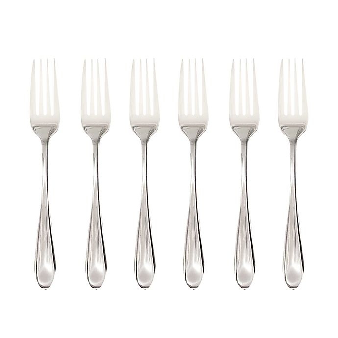 slide 1 of 1, Simply Essential Stainless Steel Mirror Dinner Fork, 6 ct