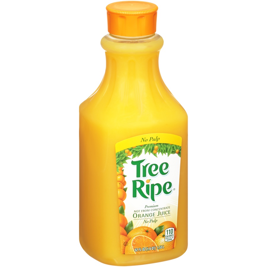 slide 4 of 8, Tree Ripe No Pulp Oj, 52 oz