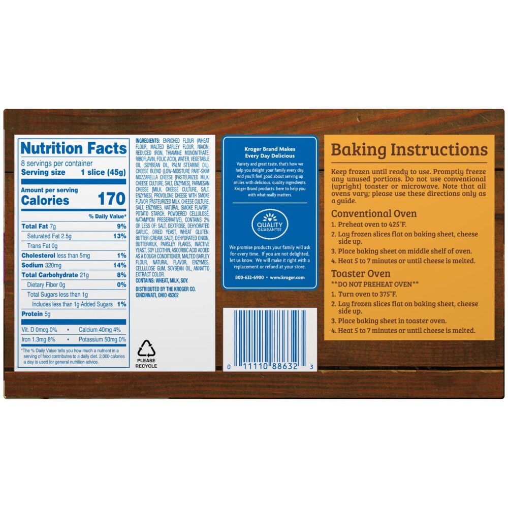 slide 3 of 4, Kroger Garlic 3-Cheese Texas Toast, 8 ct; 13 oz