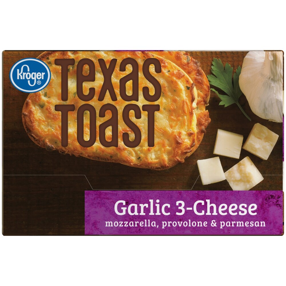 slide 4 of 4, Kroger Garlic 3-Cheese Texas Toast, 8 ct; 13 oz