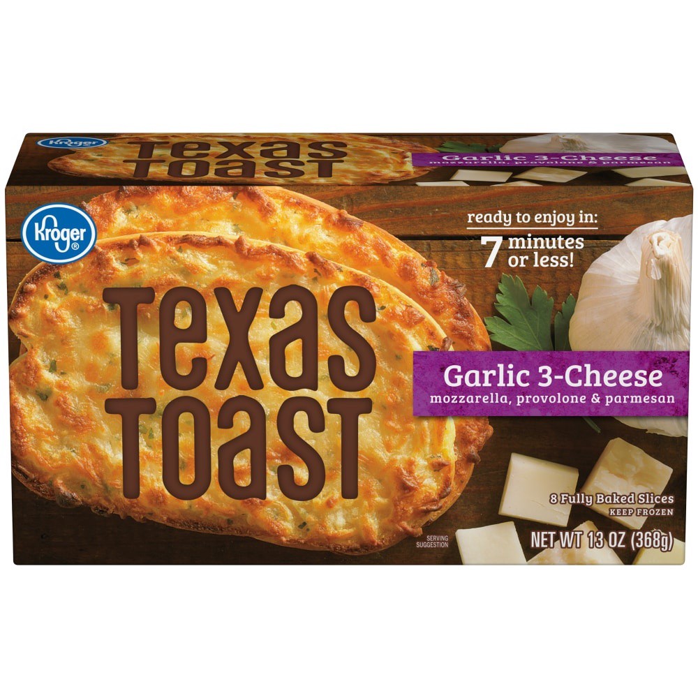 slide 1 of 4, Kroger Garlic 3-Cheese Texas Toast, 8 ct; 13 oz