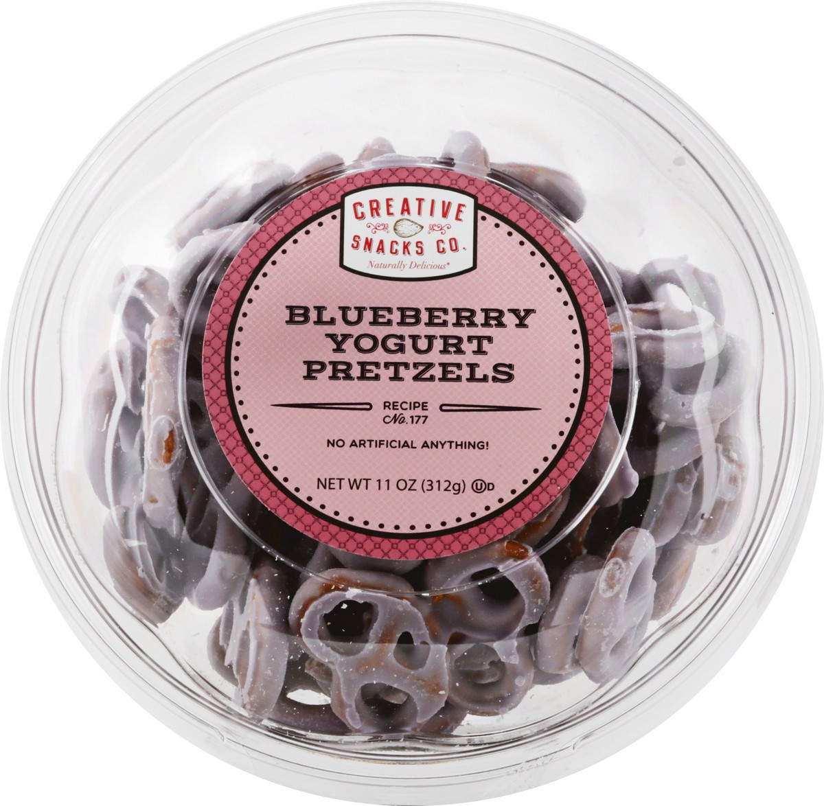 slide 1 of 12, Creative Snacks Blueberry Yogurt Pretzels 11 oz, 11 oz