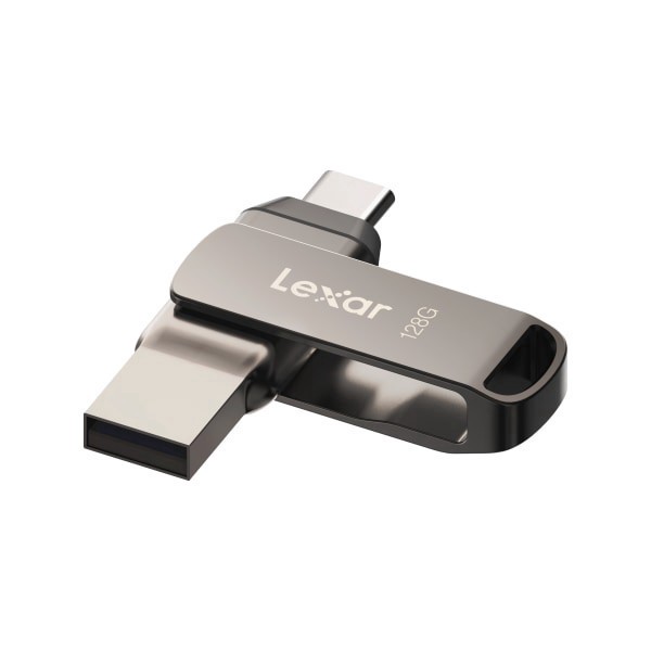 slide 4 of 6, Lexar Jumpdrive Dual Drive D400 Usb 3.1 Type-C Usb Drive, 128Gb, Silver, 1 ct