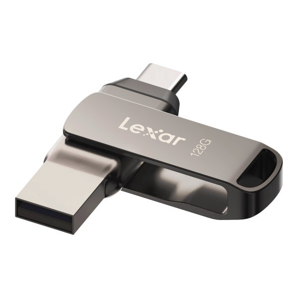 slide 3 of 6, Lexar Jumpdrive Dual Drive D400 Usb 3.1 Type-C Usb Drive, 128Gb, Silver, 1 ct