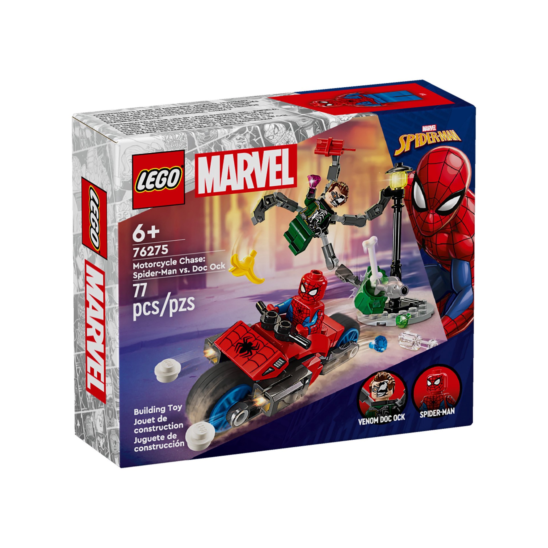 slide 1 of 21, LEGO Marvel Motorcycle Chase: Spider-Man vs. Doc Ock Set, 1 ct