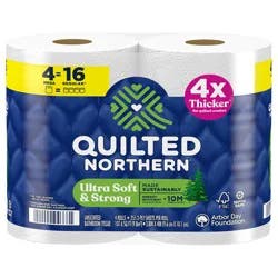Quilted Northern Ultra Soft & Strong Toilet Paper, 4 Mega Rolls