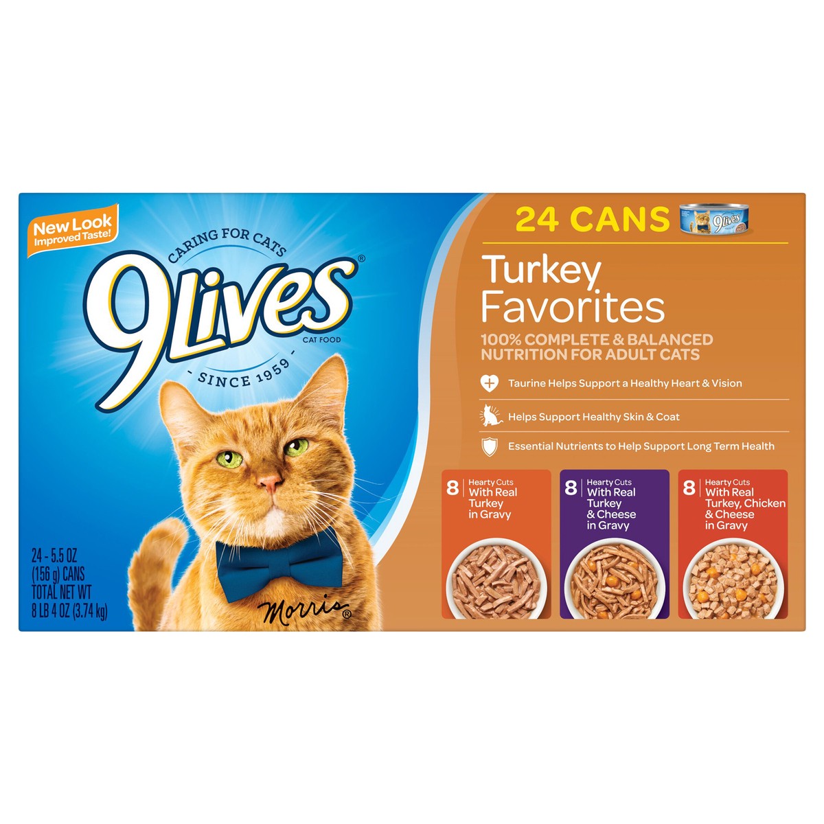 slide 1 of 8, 9Lives Turkey Favorites 24Ct, 24 ct