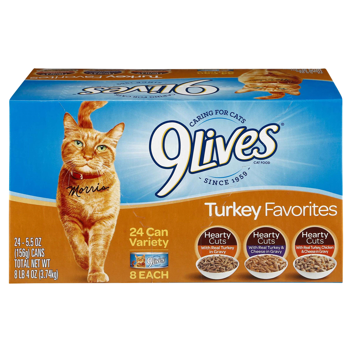 slide 1 of 1, 9Lives Turkey Favorites Variety Pack, 24 ct; 5.5 oz