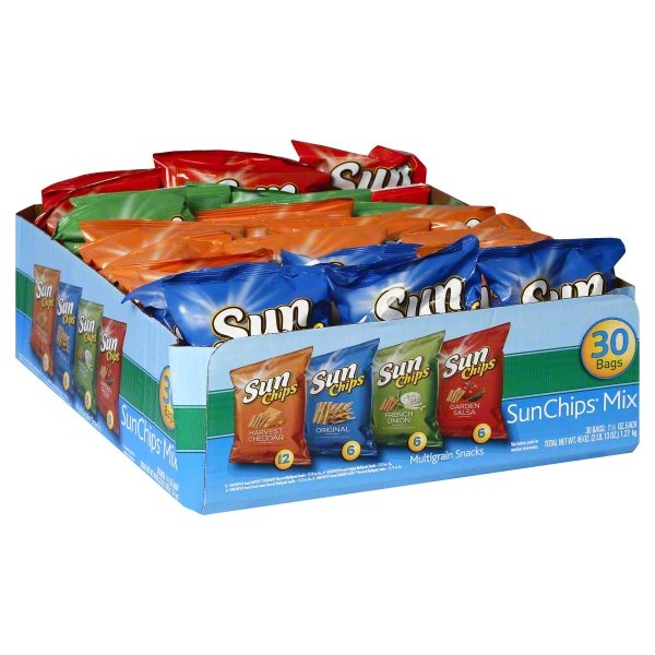 slide 1 of 9, Frito-Lay Sun Chips Variety Mix, 30 ct; 1.5 oz