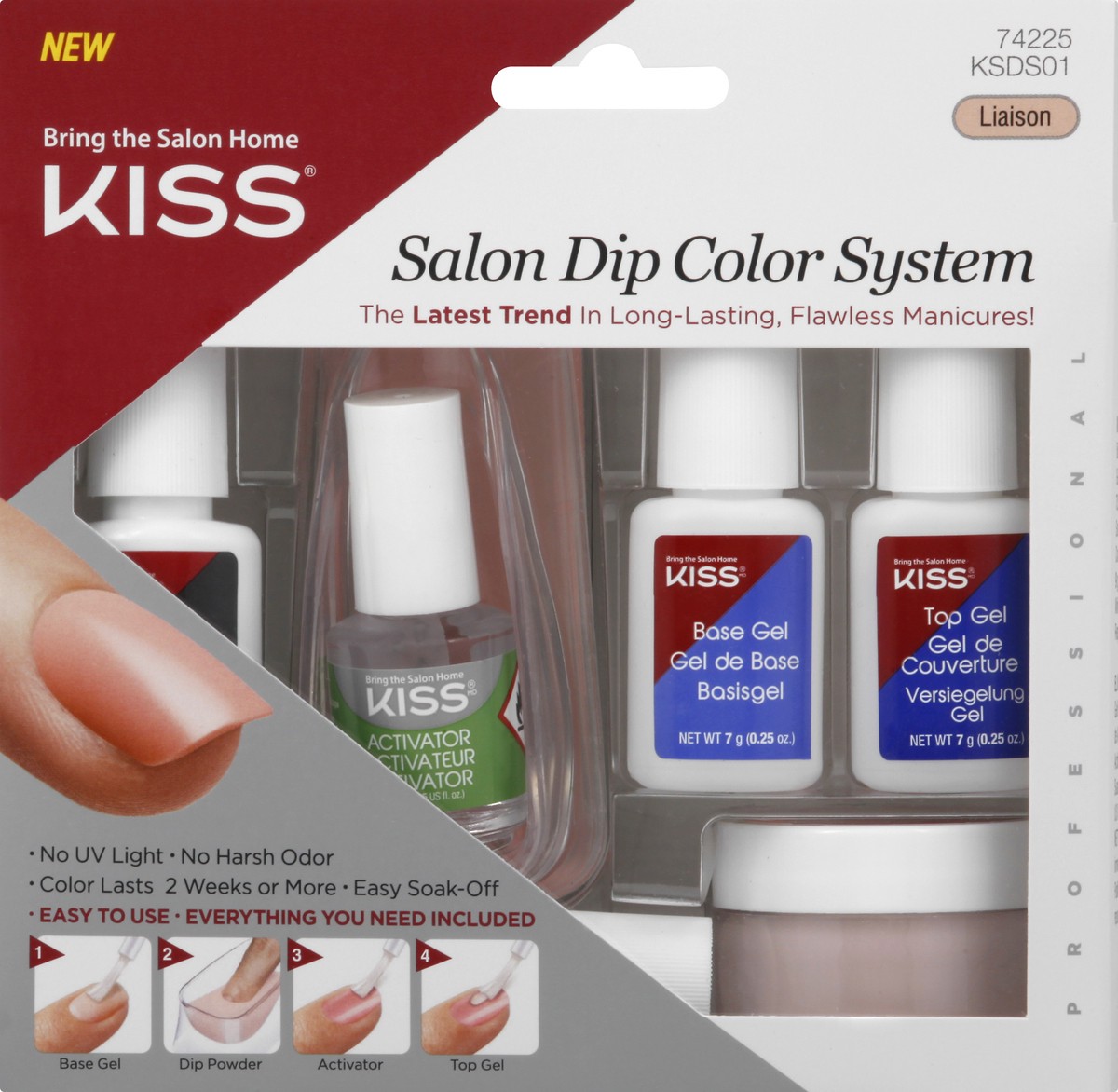 slide 1 of 4, Kiss Liaison Salon Dip Color System Kit 1 ea, 1 ct