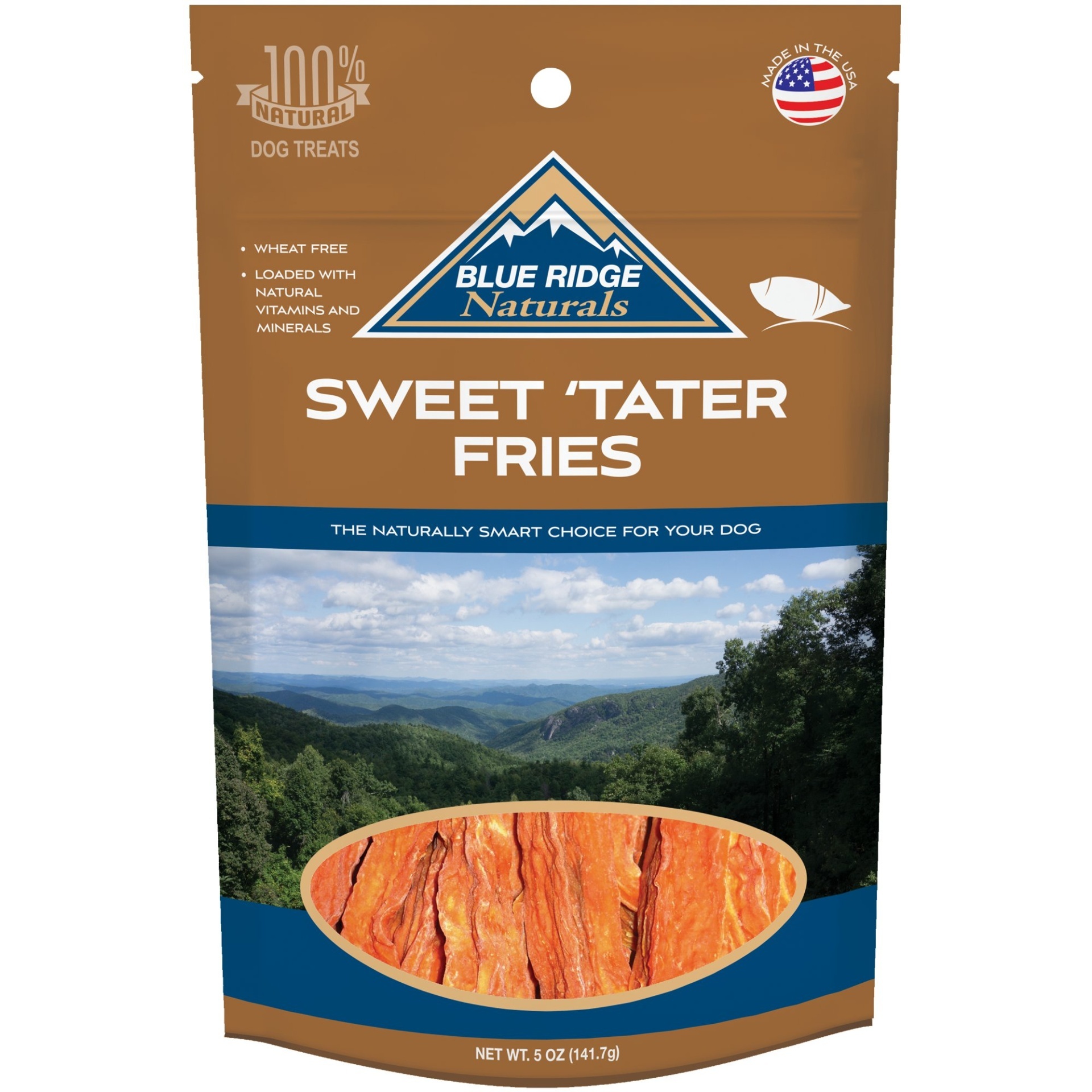 slide 1 of 1, Blue Ridge Naturals Sweet Tater Fries Dog Treats, 5 oz