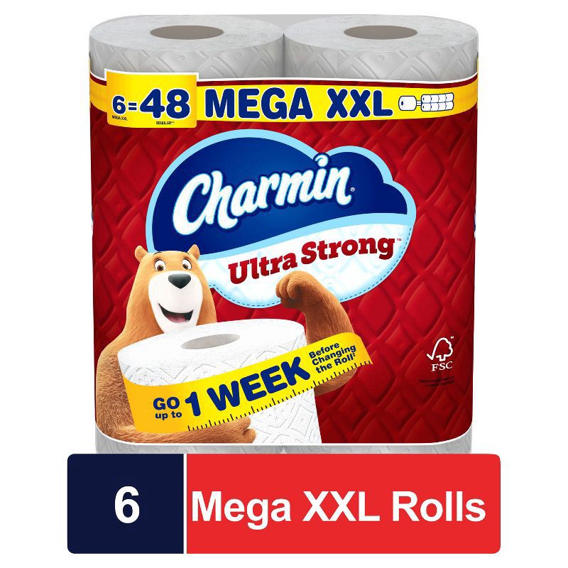 slide 14 of 15, Charmin Ultra Strong Bath Tissu 2Ply 6Mxxl, 6 ct