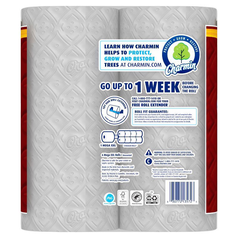 slide 2 of 15, Charmin Ultra Strong Bath Tissu 2Ply 6Mxxl, 6 ct