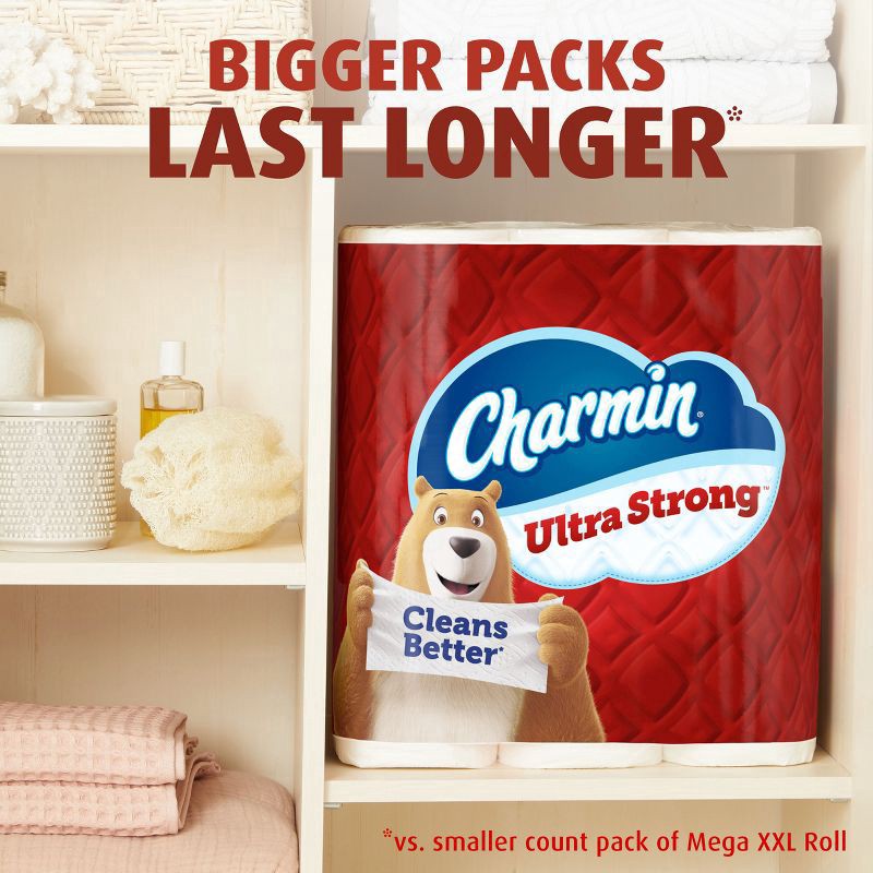 slide 6 of 15, Charmin Ultra Strong Bath Tissu 2Ply 6Mxxl, 6 ct