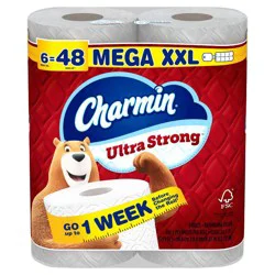 Charmin Toilet Paper Ultra Strong, 6 Mega XXL Rolls, 2-ply Bath Tissue