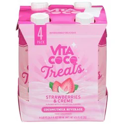 Vita Coco Treats Strawberries & Creme Coconutmilk Beverage, 4 - 1.05 pt