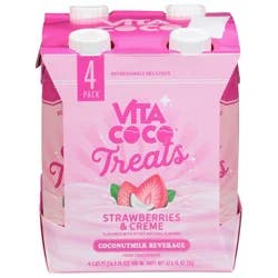 Vita Coco Treats Strawberries & Creme Coconutmilk Beverage, 4 - 1.05 pt