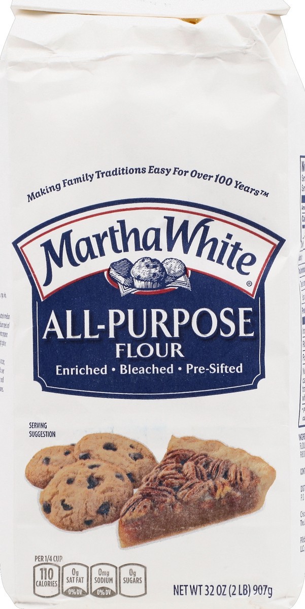 slide 2 of 6, Martha White All Purpose Flour, 2 lb Bag, 32 oz