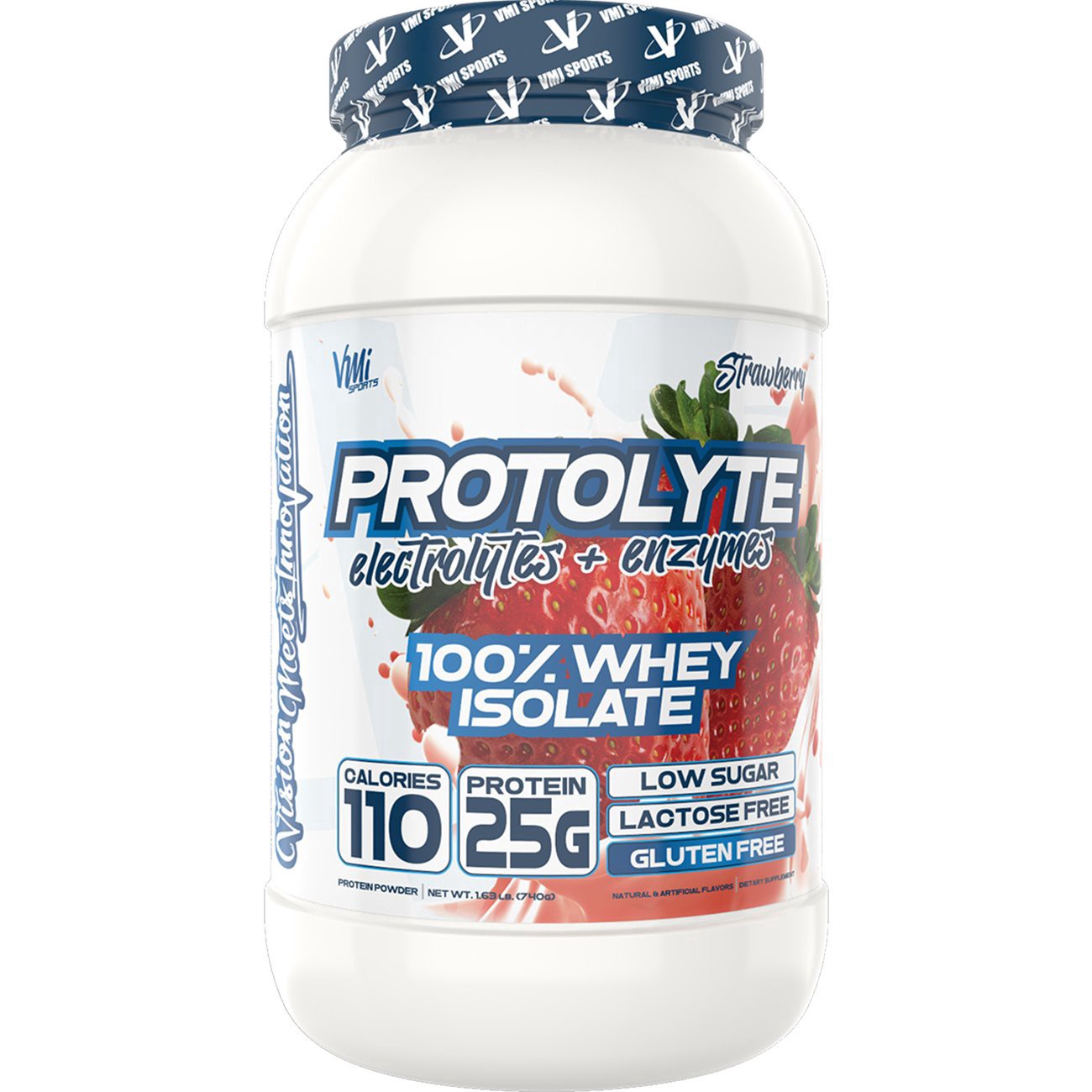slide 1 of 1, VMI Sports Protolyte 100% Whey Isolate Strawberry, 1.63 lb