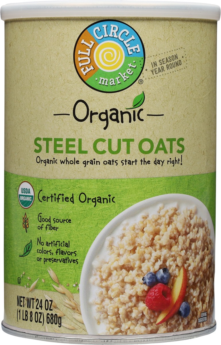 slide 8 of 11, Full Circle Market Organic Steel Cut Oats 24 oz, 24 oz