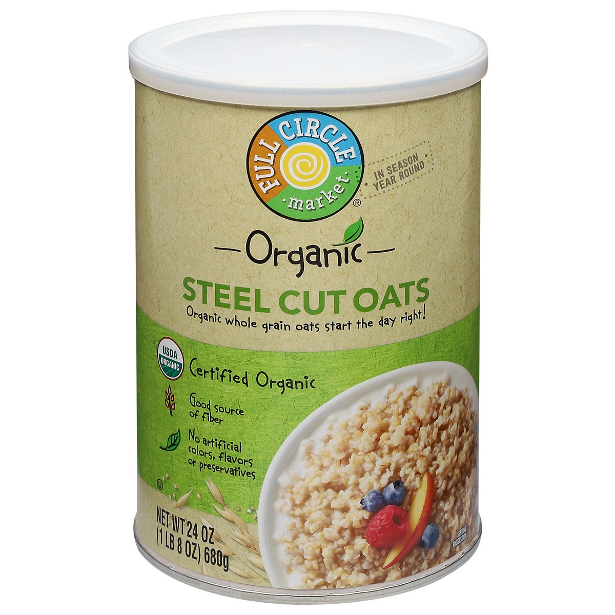 slide 1 of 11, Full Circle Market Organic Steel Cut Oats 24 oz, 24 oz