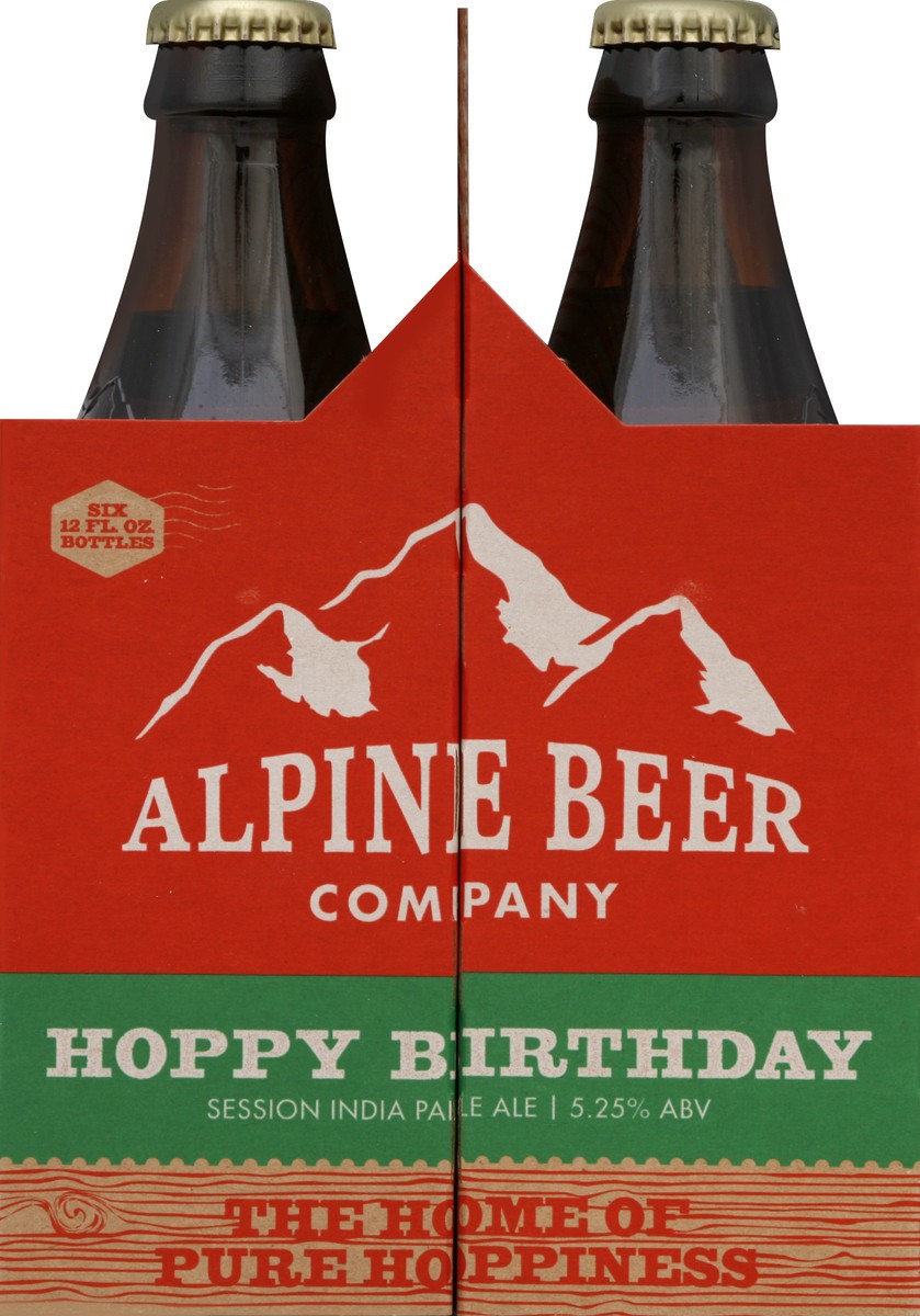 slide 4 of 4, Alpine Hoppy Birthday Bottles, 6 ct; 12 oz