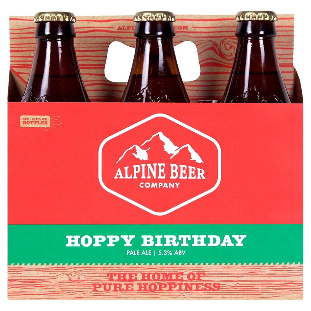 slide 1 of 4, Alpine Hoppy Birthday Bottles, 6 ct; 12 oz