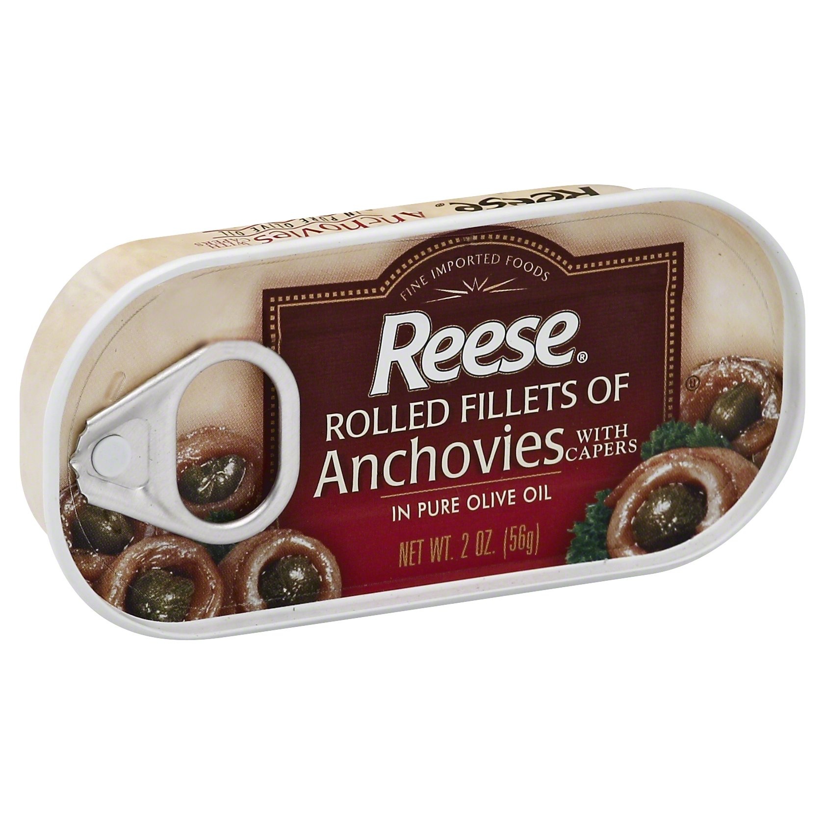 slide 1 of 2, Reese Rolled Anchovies, 2 oz