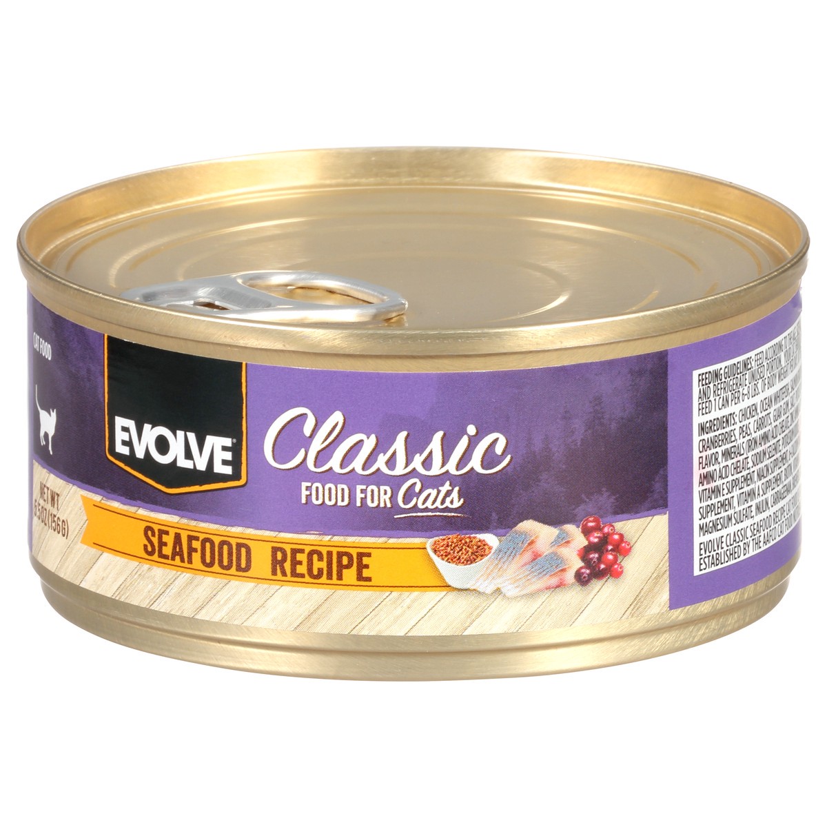 slide 4 of 12, Evolve Classic Seafood Recipe Cat Food 5.5 oz, 5.5 oz