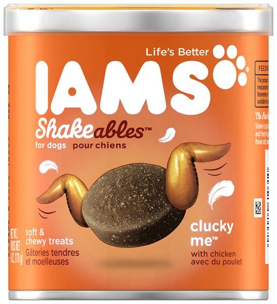 slide 1 of 1, IAMS Shakeables Clucky Me With Chicken Soft Chewy Dog Treats, 6 oz