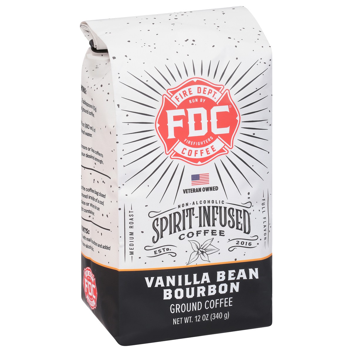 slide 4 of 10, Fire Dept. Coffee Ground Vanilla Bean Bourbon Coffee 12 oz, 12 oz