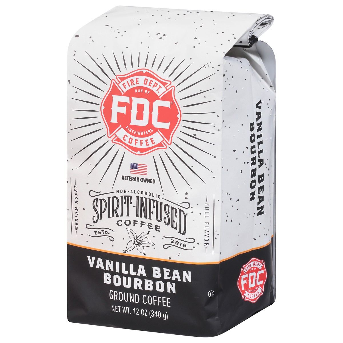 slide 6 of 10, Fire Dept. Coffee Ground Vanilla Bean Bourbon Coffee 12 oz, 12 oz