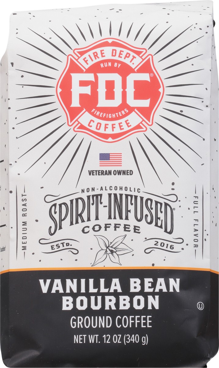 slide 10 of 10, Fire Dept. Coffee Ground Vanilla Bean Bourbon Coffee 12 oz, 12 oz
