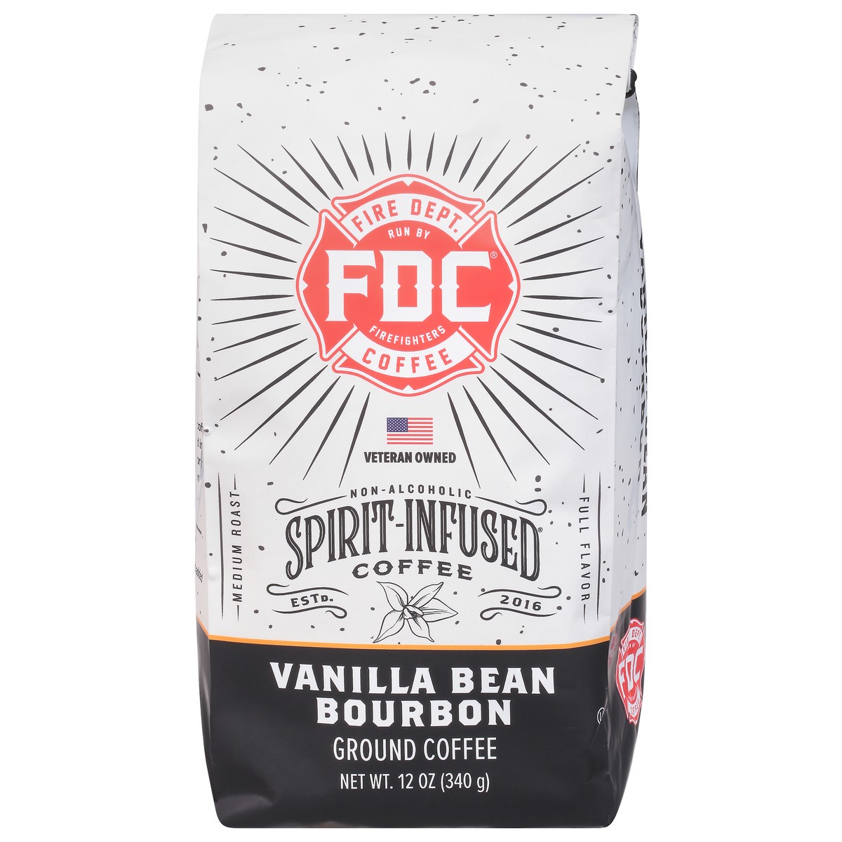 slide 9 of 10, Fire Dept. Coffee Ground Vanilla Bean Bourbon Coffee 12 oz, 12 oz