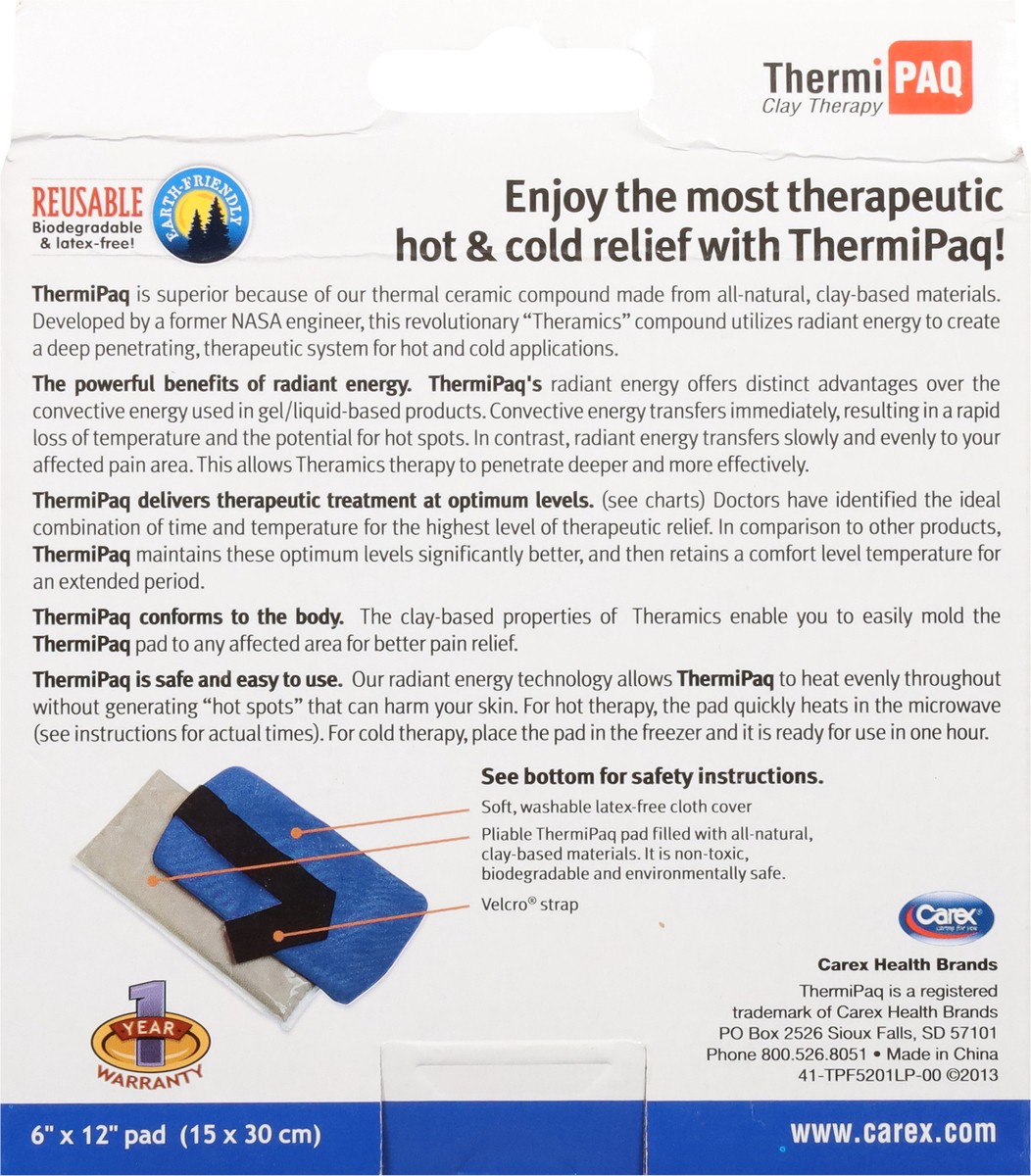 slide 8 of 12, ThermiPaq Hot Cold Pain Relief Wrap 1 ea, 1 ct