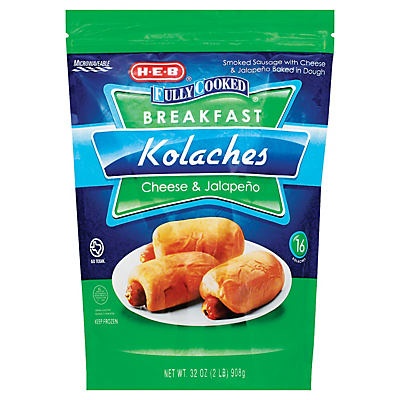 H-E-B Fully Cooked Sausage Cheddar And Jalapeno Kolaches 16 Ct | Shipt